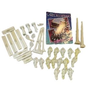 Vtg 80s Wilton Cake Decorating Set 1985 Yearbook Catalog Cherubs Columns Wedding